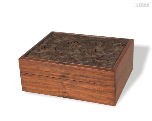 Chinese Jichimu Wood Box, 18th Century