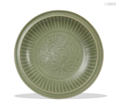 Chinese Longquan Celadon Charger, Yuan Dynasty