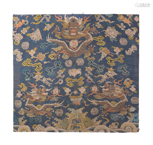 Chinese Silk Kesi Dragon Panel, Early 19th Century