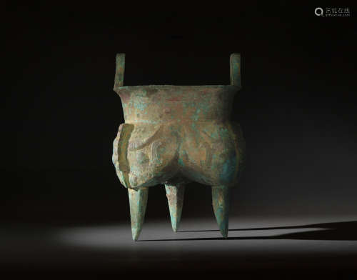 Chinese Bronze Ding, Late Shang/Early Western Zhou