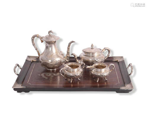 Chinese Silver Tea Set, 19th Century