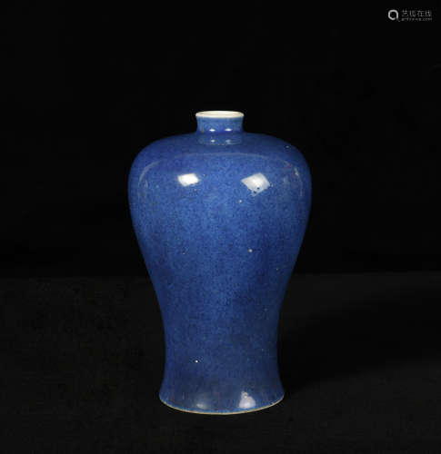 Chinese Powder Blue Meiping Vase, Kangxi