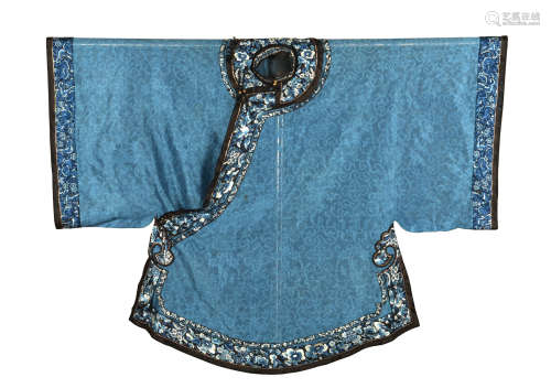 Chinese Woman's Blue Summer Robe, 19th Century