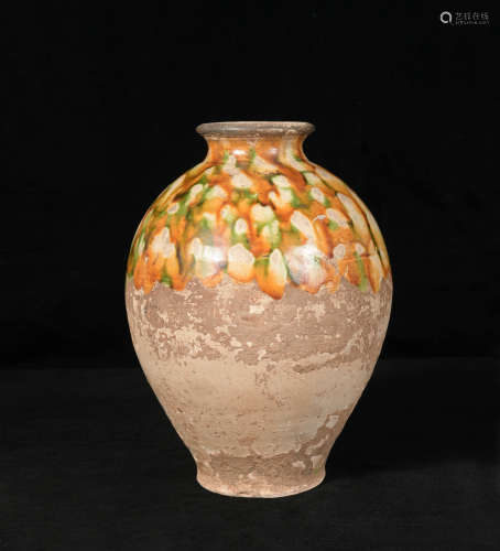 Chinese Sancai Jar, Tang Dynasty