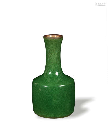 Chinese Green Ge Glazed Mallet Vase, 18th Century