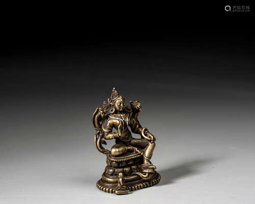 A BRONZE FIGURE OF BUDDHA