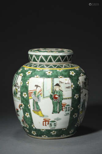 A CHINESE FAMILLE-ROSE JAR,KANGXI PERIOD