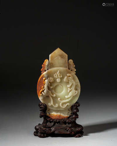 A GREENISH JADE CHINESE ZODIAC,QIANLONG PERIOD