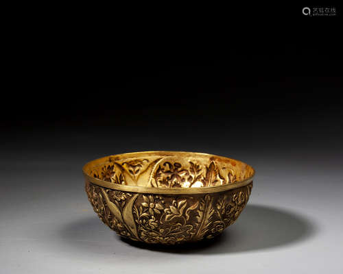 A CHINESE GOLD BOWL