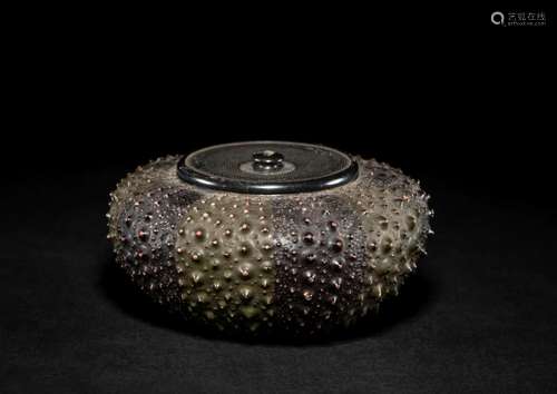 A Japanese Lacquer 'Sea Urchin' Box Diameter 2 3/8...