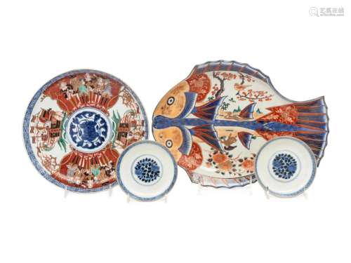 Four Japanese Imari Porcelain Articles Length of largest 12 ...