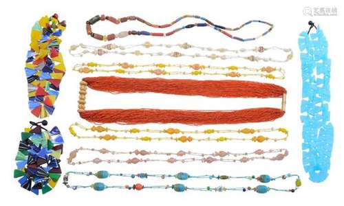 A COLLECTION OF MURANO GLASS BEAD NECKLACES