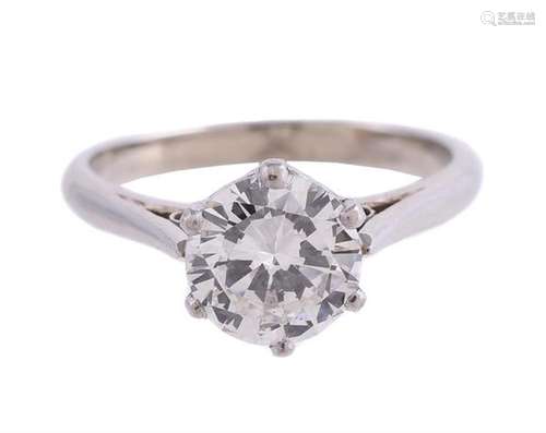 A SINGLE STONE DIAMOND RING