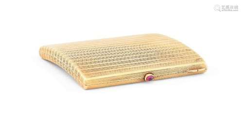 A CONTINENTAL 18 CARAT GOLD SQUARE CIGARETTE CASE, POST 1864...