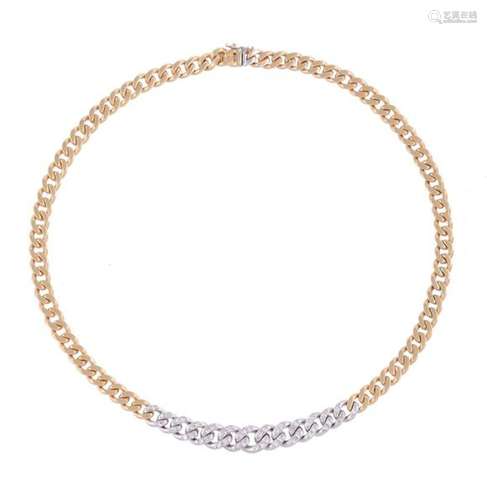 PIAGET, A DIAMOND AND GOLD COLOURED NECKLACE