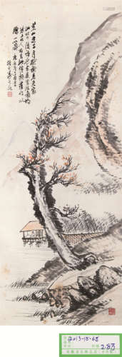 1823～1886 胡公寿 山水 纸本设色 立轴