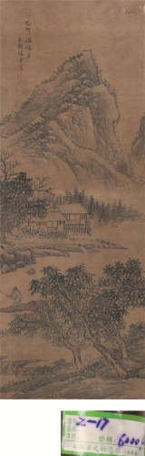 1644～1728 杨晋 山水 绢本水墨 立轴
