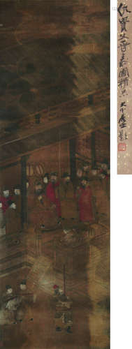 1497～1552 仇英 晋寿图 绢本设色 立轴