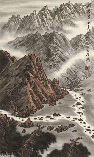 1911～1990 方之南 祁连景色 纸本设色 立轴