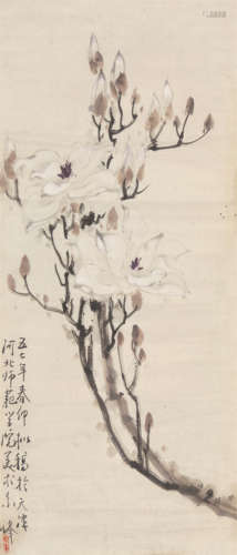 b.1920 孙其峰 玉兰 纸本设色 软片