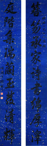 1838～1907 徐郙 书法对联 纸本水墨 立轴