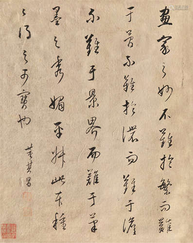 1555～1636 董其昌 书法 纸本水墨 立轴