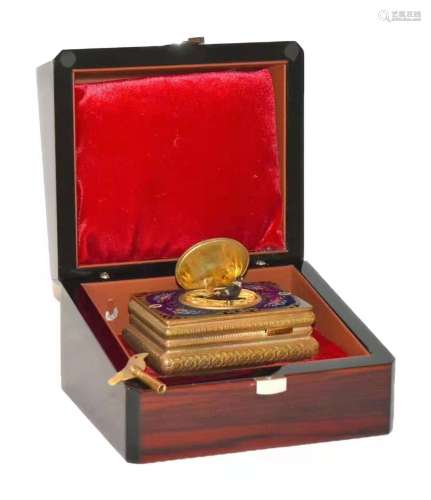 Gold Gilded Enamel Music Box