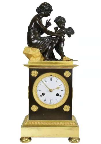 18Th Century Figure Sculpture Desk Clock