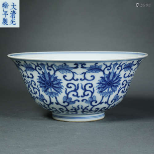 Qing Dynasty,Blue and White Bowl