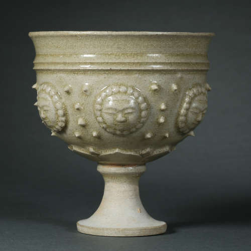 Tang Dynasty,Xiangzhou Kiln High Foot Cup
