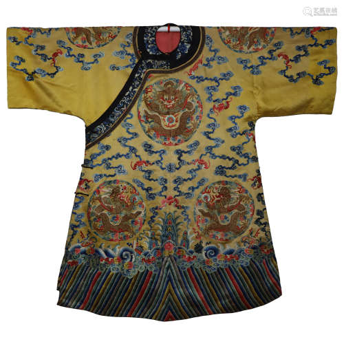Qing Dynasty,Daoguang Palace Round Dragon Gown