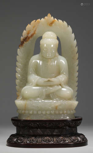 Yuan Dynasty Hetian Jade Buddha