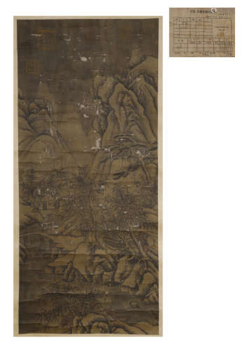 Landscape and silk scroll by Guo Xi in song Dynasty