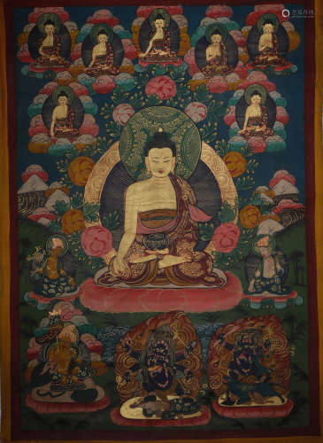 Sakyamuni Thangka of the Qing Dynasty