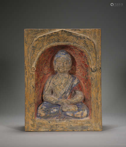 Painted stone Buddhist niches from the Qing Dynasty