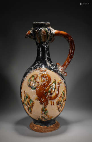 Tang Dynasty tri-color fengshou pot