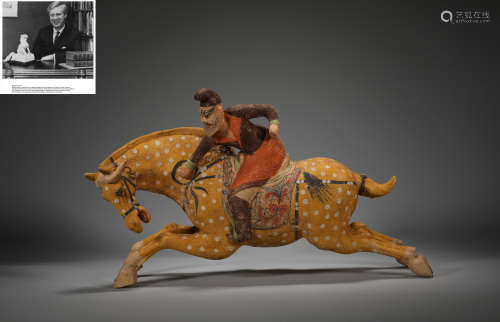 Tang Dynasty tricoloured polo servant