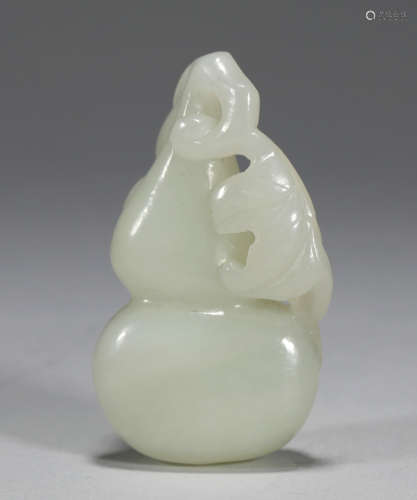 Hetian jade gourd pendant in the Qing Dynasty