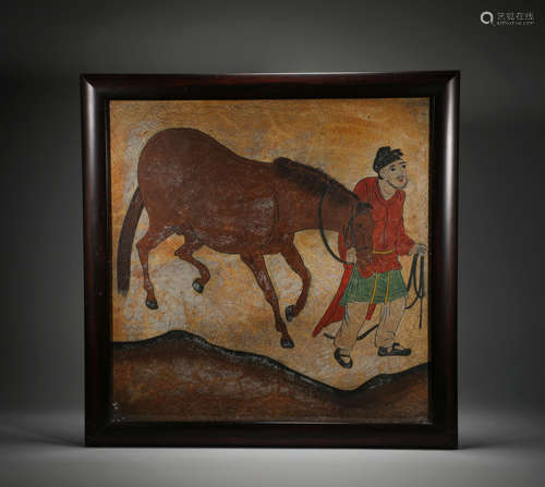 Painted murals of Hu and Centaur in tang Dynasty