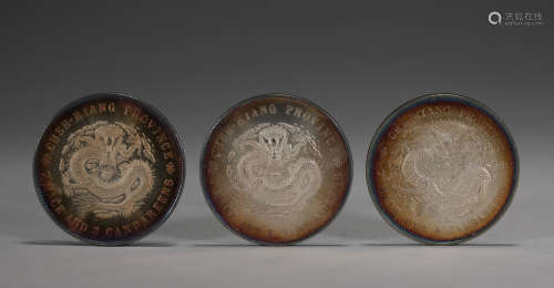 Ancient Chinese silver dollar group
