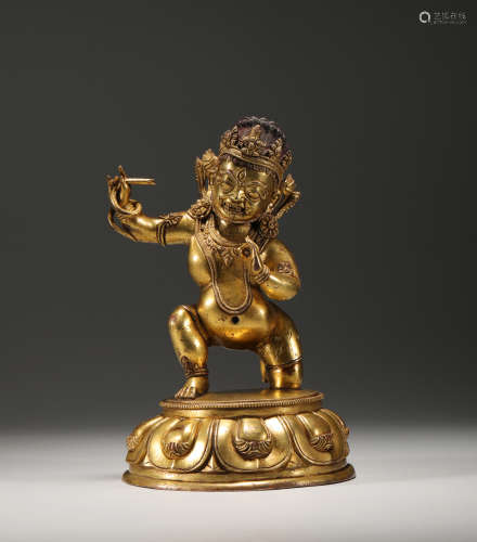 Bronze gilding Buddha in qing Dynasty