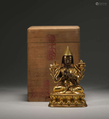 Qing dynasty bronze gilt king Keba