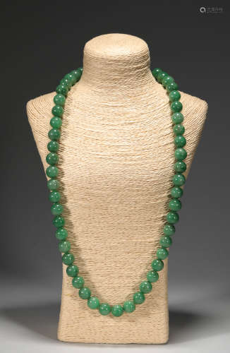 Qing Dynasty jade necklace