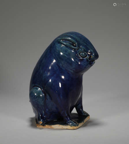 Tang Dynasty blue glaze rabbit