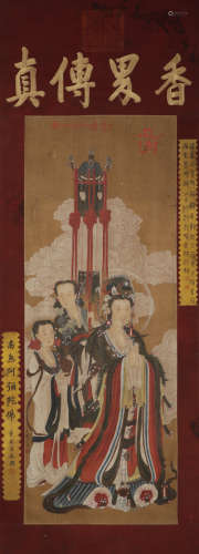 Tang Dynasty Wu Daozi Buddha's precious silk scroll