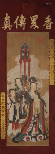 Tang Dynasty Wu Daozi Buddha's precious silk scroll