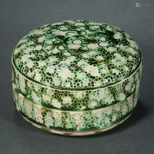 Tang Dynasty,Green Glaze Holding Box