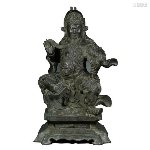 Ming Dynasty,Copper Guangong Statue