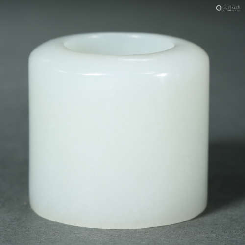 Qing Dynasty,Hetian Jade Thumb Ring