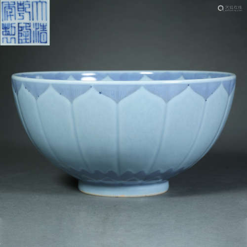 Qing Dynasty,Blue Glaze Bowl